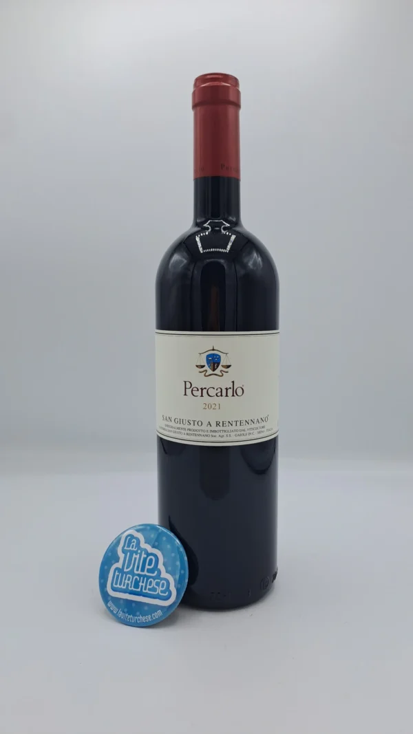 San Giusto a Rentennano – Percarlo IGT prodotto con solo uva Sangiovese nella parte più meridionale del Chianti Classico, affinato per 22 mesi.