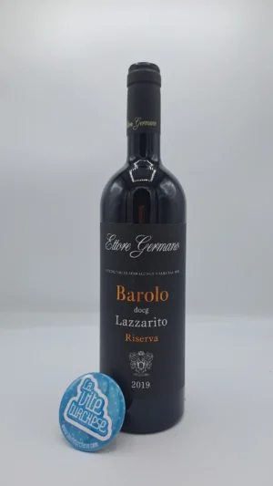 Ettore Germano – Barolo Lazzarito Riserva prodotto con piante di 90 anni nell'omonima vigna di Serralumga, affinato per 7 anni in cantina.