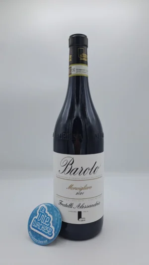 Fratelli Alessandria – Barolo Monvigliero prodotto nella vigna più importante di Verduno in 6000 bottiglie, vinificato per 3 anni in botte grande.