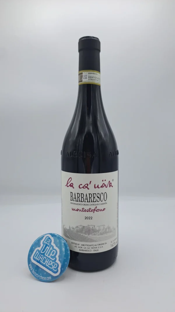 La Ca' Nova – Barbaresco Montestefano prodotto nell'omonima vigna situata a Barbaresco invecchiato in botti di rovere per 18 mesi. 6000 bottiglie