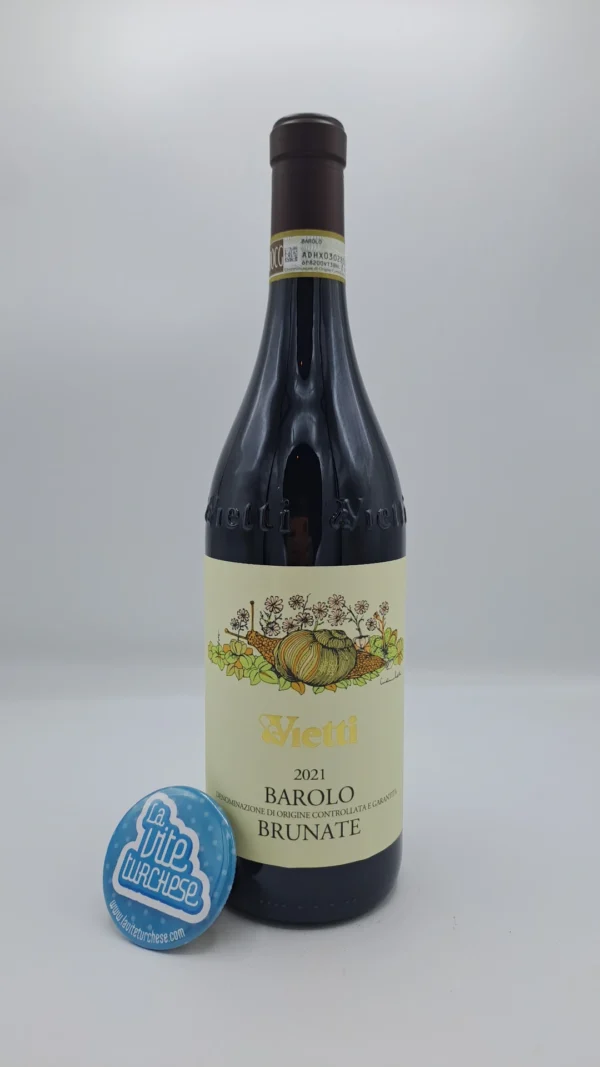 Vietti - Barolo Brunate produced in the vineyard of the same name located between Barolo and La Morra, 55-year-old plants, aged 30 months in barrel.