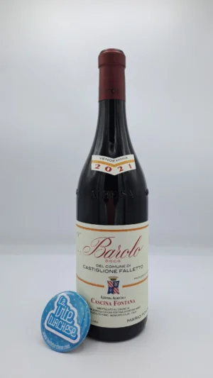 Cascina Fontana – Barolo dal Comune di Castiglione Falletto prodotto con le vigne Villero e Mariondino, vinificato tra vasca di cemento e botte grande.