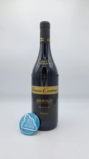 Franco Conterno – Barolo Riserva Bussia prodotto con le piante di 70 anni nell'omonima vigna situata a Monforte, invecchiato per 6 anni in cantina.