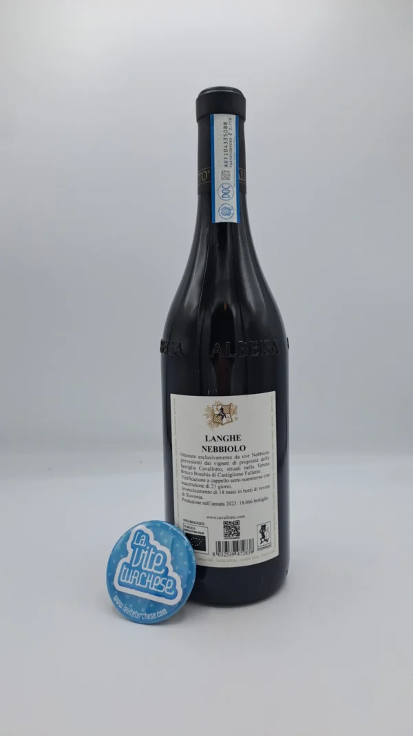 Cavallotto - Langhe Nebbiolo made from the same vines for the production of Barolo in the Bricco Boschis vineyard, aged for 18 months in oak barrels.