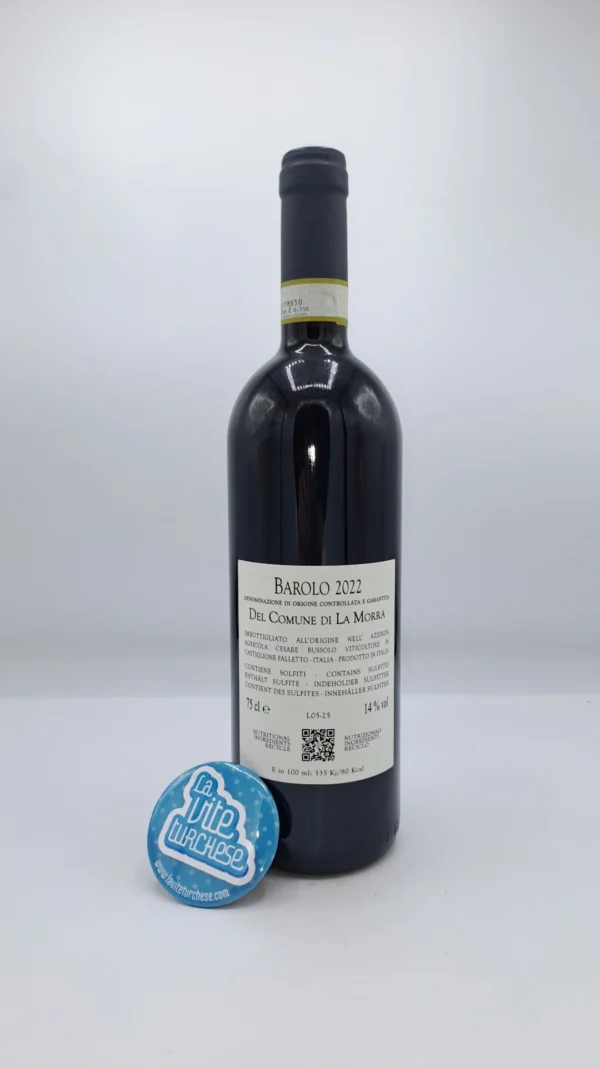 Cesare Bussolo - Barolo del Comune di La Morra produced in the Boiolo vineyard in La Morra, with low yields and only 4000 bottles produced.