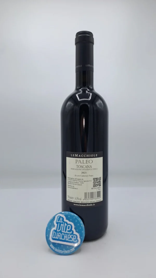 Le Macchiole - Paleo Toscana Igt - 2021 - back Le Macchiole - Paleo Toscana Igt prodotto con uva Cabernet Franc in purezza a Bolgheri, invecchiato per 18 mesi tra barrique, botte grande e anfora.