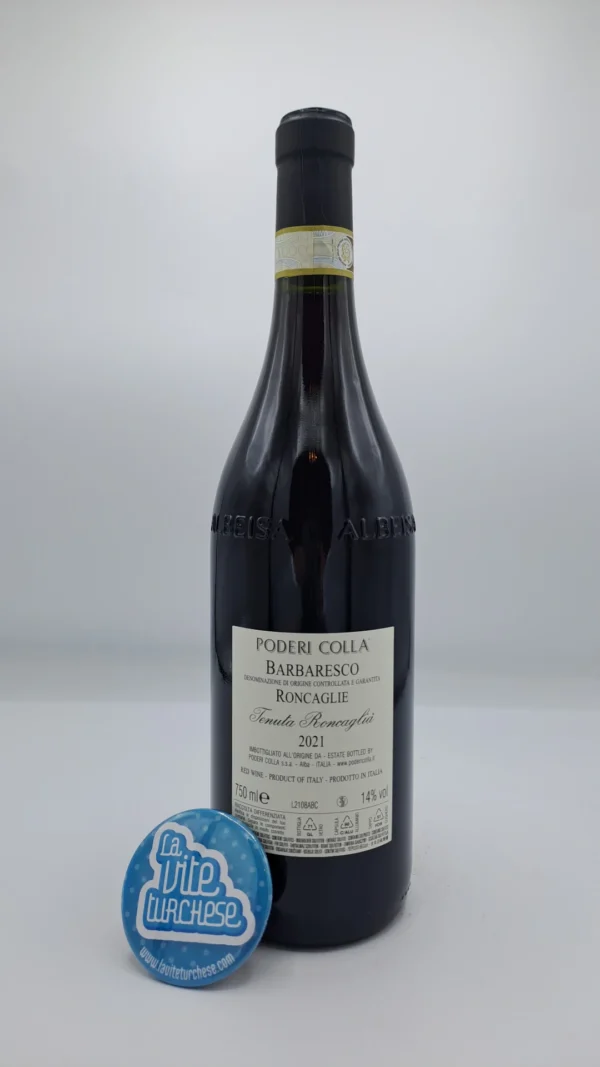 Poderi Colla - Barbaresco Roncaglie prodotto nell'omonima vigna singola situata a Barbaresco paese, invecchiato per 15 mesi in botte grande di slavonia.