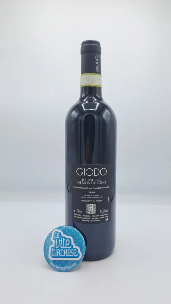 Giodo – Brunello di Montalcino – 2020 - back Giodo – Brunello di Montalcino prodotto con piante di 20 anni, invecchiato per 30 mesi in tonneaux e botti grande e vasche di cemento.