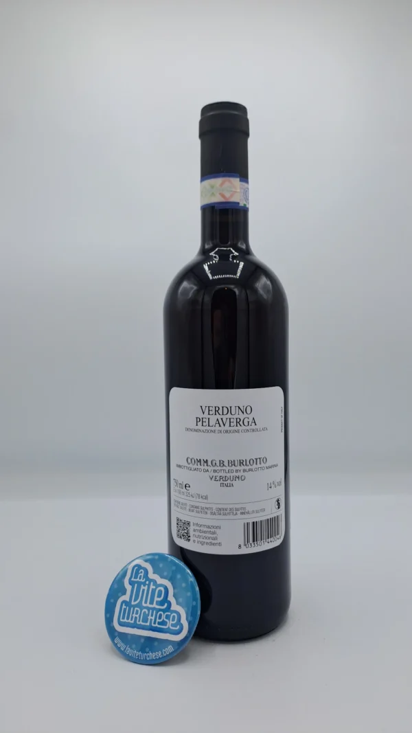 Burlotto - Verduno Pelaverga produced in the small DOC linked to the municipality of Verduno, famous for its spicy aroma, aged in steel tanks.