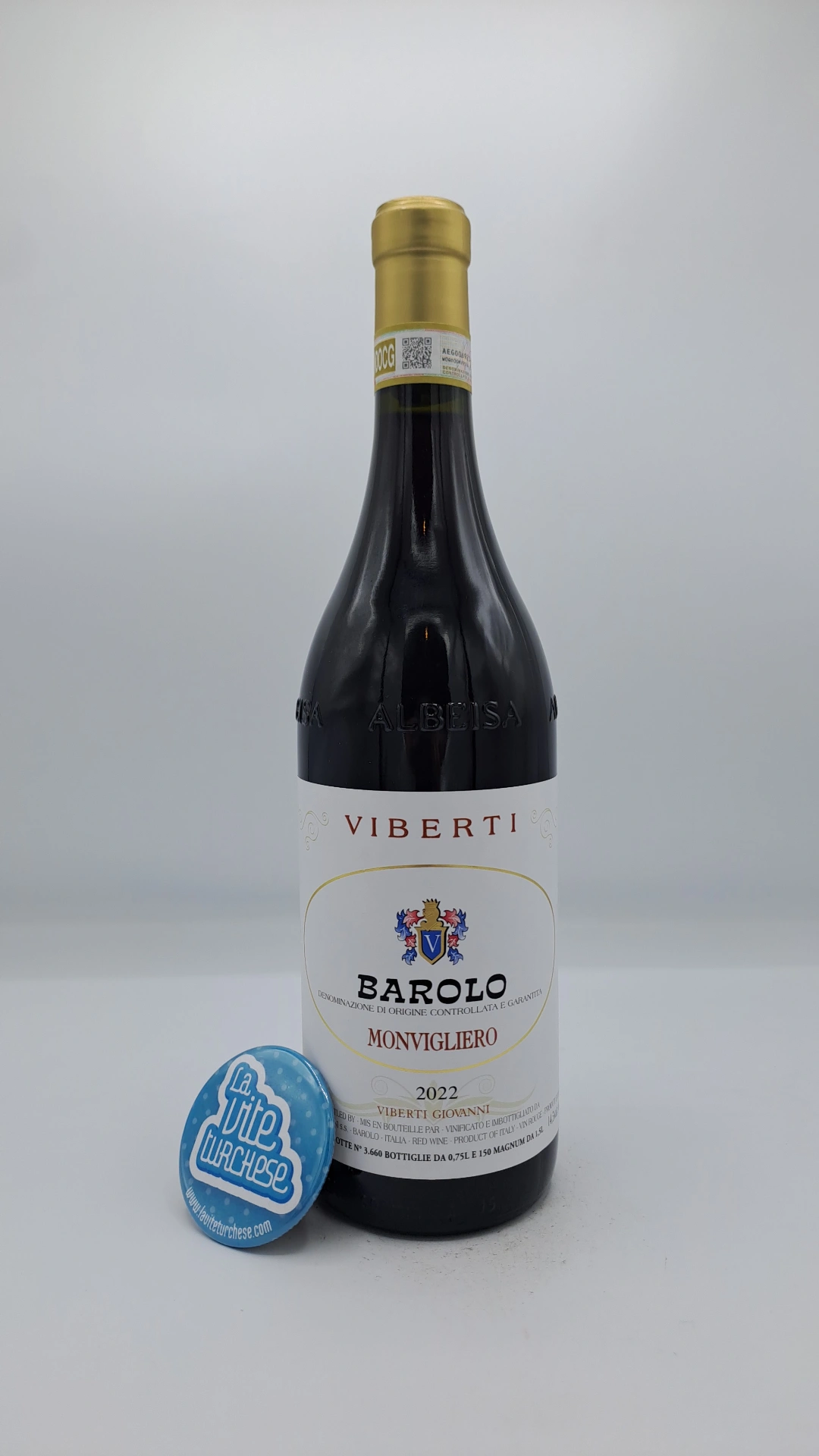 Giovanni Viberti – Barolo Monvigliero – 2022 Giovanni Viberti – Barolo Monvigliero prodotto nella vigna più importante di Verduno, meno di 3660 bottiglie prodotte. 2 anni di invecchiamento.