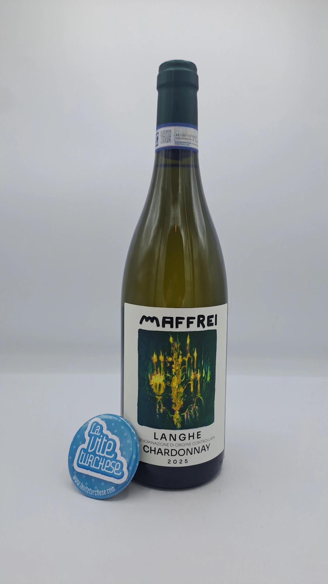 Maffrei - Langhe Chardonnay - 2025 Maffrei - Langhe Chardonnay, produced from a west-facing vineyard in Diano d'Alba and aged in concrete and stainless steel tanks.