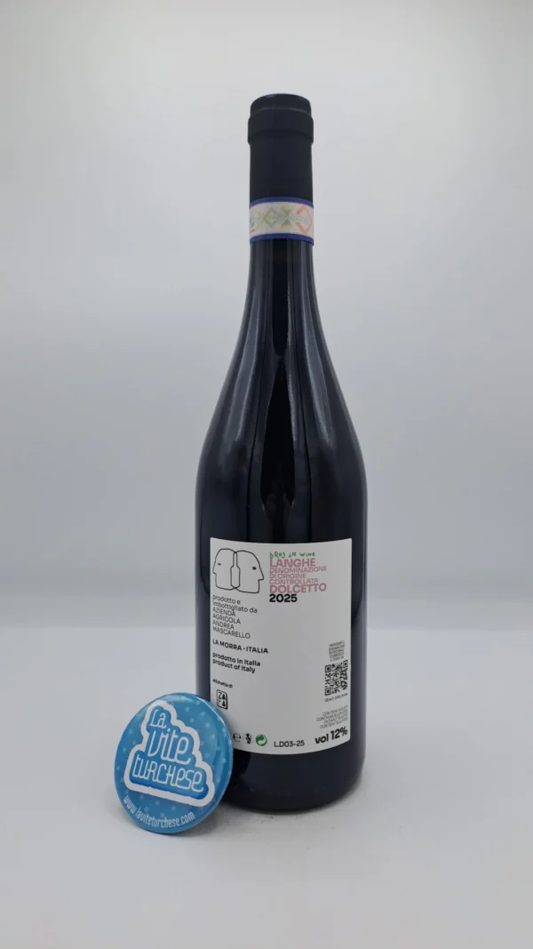 Maffrei - Langhe Dolcetto - 2025 - back (1) Maffrei - Langhe Dolcetto made from grapes grown in Diano d'Alba, with 10% of the grapes vinified whole, and aged in concrete tanks.