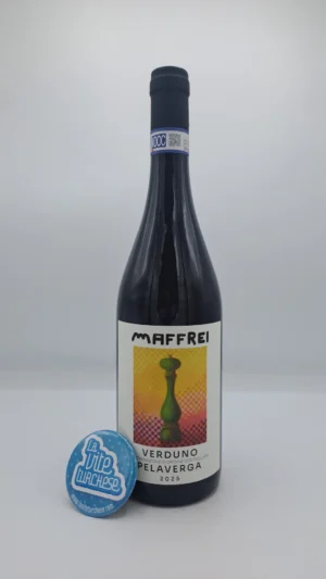 Maffrei - Verduno Pelaverga, produced in the small DOC region of the village of Verduno, vinified and aged in stainless steel tanks.