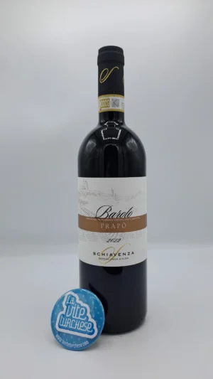 Schiavenza – Barolo Prapò prodotto nella parte alta di Serralunga con suoli calcarei tufacei, affinamento in rovere per 3 anni. 2000 bottiglie.