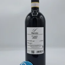 Schiavenza – Barolo Prapò – 2022 - back Schiavenza – Barolo Prapò prodotto nella parte alta di Serralunga con suoli calcarei tufacei, affinamento in rovere per 3 anni. 2000 bottiglie.