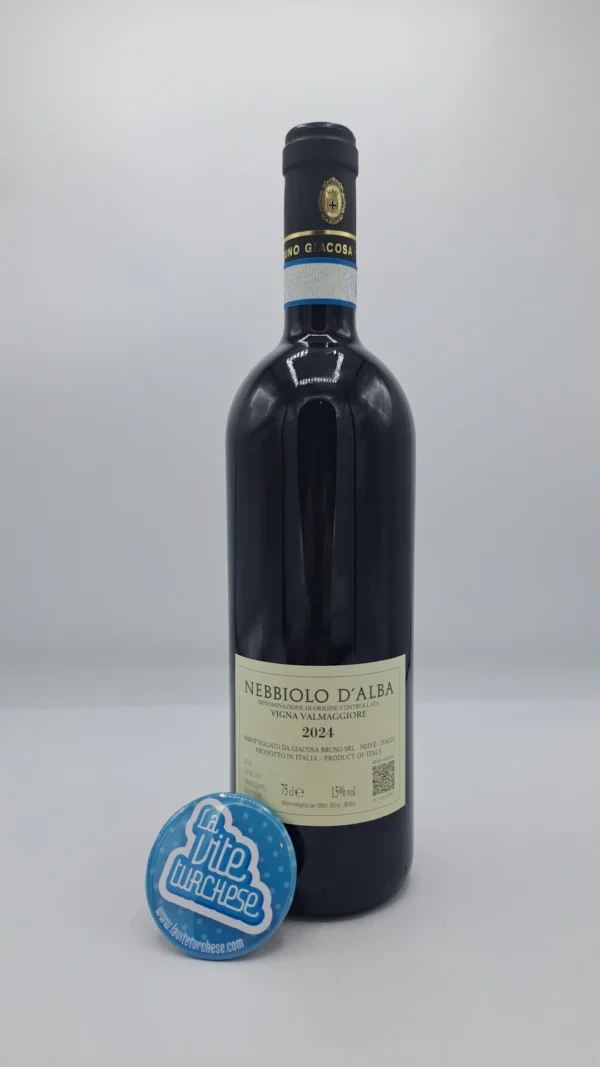 Bruno Giacosa – Nebbiolo d'Alba Vigna Valmaggiore - 2024 - back Bruno Giacosa - Nebbiolo d'Alba Vigna Valmaggiore produced in the vineyard of the same name located in Vezza d'Alba, considered the best plot in Roero.